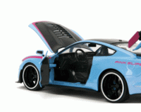 2020 Ford Mustang Shelby GT500 (Blue/Black/Pink) Escala 1:24 - Pink Slips - Die-Cast Jada Toys