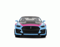 2020 Ford Mustang Shelby GT500 (Blue/Black/Pink) Escala 1:24 - Pink Slips - Die-Cast Jada Toys