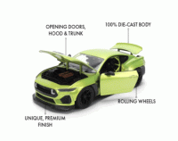 2025 Ford Mustang RTR SPEC 5-D (Lime Green) Escala 1:24 - Pink Slips - Die-Cast Jada Toys