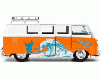 Stitch & 1961 Volkswagen Bus Escala 1:24 - Disney Stitch - Die-Cast Jada Toys