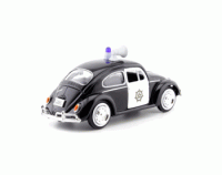 Volkswagen Beetle Police (1966) Escala 1:24 - Die-Cast MotorMax