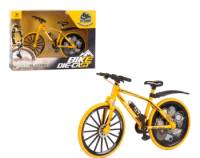 Bicycle with Solid Patterned Wheels (Yellow) Escala 1:8 - Bike Die-Cast Mountain Metal Bike