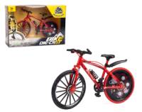 Bicycle with Solid Patterned Wheels (Red) Escala 1:8 - Bike Die-Cast Mountain Metal Bike