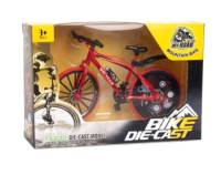 Bicycle with Solid Patterned Wheels (Red) Escala 1:8 - Bike Die-Cast Mountain Metal Bike