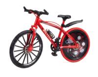 Bicycle with Solid Patterned Wheels (Red) Escala 1:8 - Bike Die-Cast Mountain Metal Bike