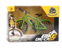 Bicycle with Spoked Wheels (Green) Escala 1:8 - Bike Die-Cast Mountain Metal Bike