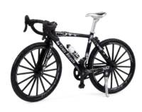 Bicycle with Patterned Frame (Black) Escala 1:8 - Bike Die-Cast Mountain Metal Bike