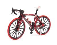 Bicycle with Patterned Frame (Red) Escala 1:8 - Bike Die-Cast Mountain Metal Bike