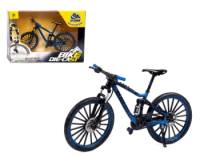 Bicycle Black & Blue with Custom Spoked Wheels Escala 1:8 - Bike Die-Cast Mountain Metal Bike