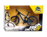 Bicycle Black & Blue with Custom Spoked Wheels Escala 1:8 - Bike Die-Cast Mountain Metal Bike