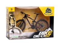 Bicycle Black & Red with Custom Spoked Wheels Escala 1:8 - Bike Die-Cast Mountain Metal Bike