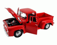 1956 Ford F-100 PickUp (RED) (Escala 1:24) - Timeless Legends - Die-Cast Motor Max