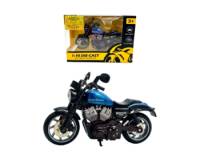 Motocicleta Chopper Black & Blue (Escala 1:14) - Die-Cast ZXY Candy Toys